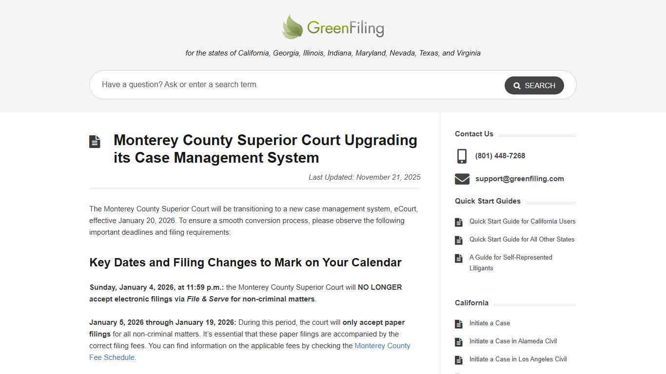 Monterey Superior Court Upgrades Case Management System